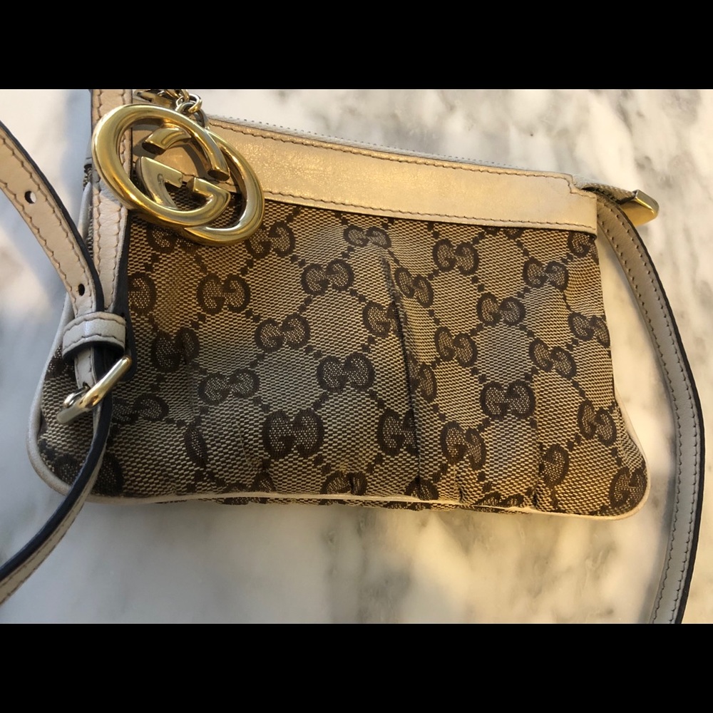 Authentic Gucci mini canvas crossbody bag